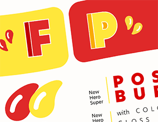 Detail from the Froot Punch brand summary showing the red and yellow colors